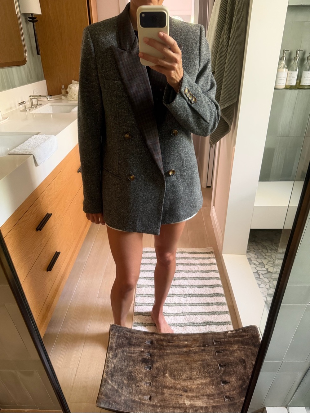 Sandra Weil Grey Tweed Blazer